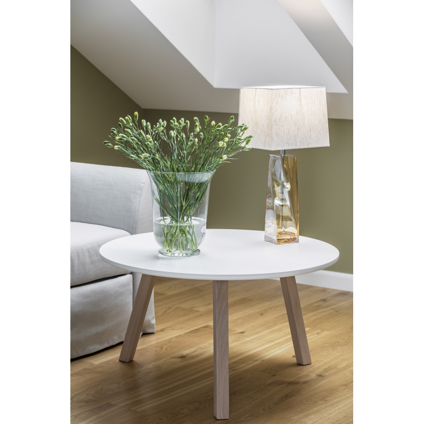 Argon 3840 - Lampada da tavolo LILLE 1xE27/15W/230V bianco