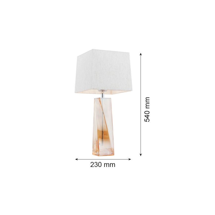 Argon 3840 - Lampada da tavolo LILLE 1xE27/15W/230V bianco