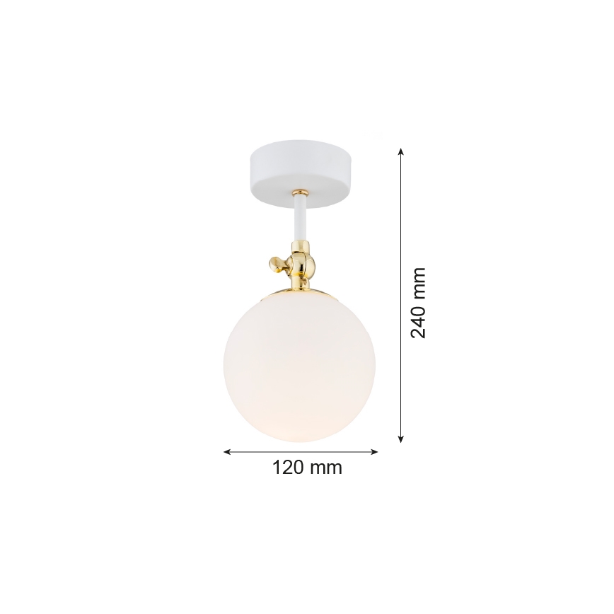 Argon 4002 - Plafonnier pour salle de bain LATINA 1xE14/7W/230V IP44 blanc/doré