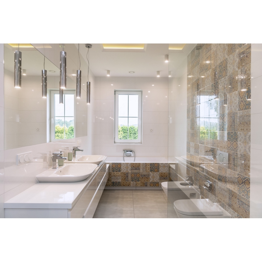 Argon 4057 - Lampadario su corda GOMERA 1xGU10/5W/230V ottone