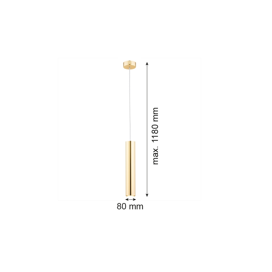 Argon 4057 - Lampadario su corda GOMERA 1xGU10/5W/230V ottone