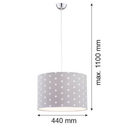 Argon 4134 - Lampadario a sospensione con filo MAGIC 1xE27/15W/230V grigio/bianco