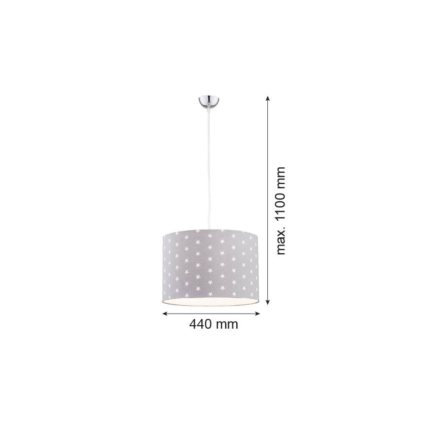 Argon 4134 - Lampadario a sospensione con filo MAGIC 1xE27/15W/230V grigio/bianco