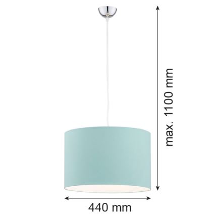 Argon 4135 - Lampadario su corda MAGIC 1xE27/15W/230V turchese