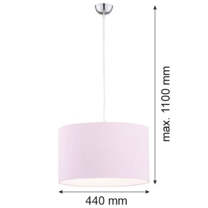 Argon 4136 - Suspension filaire MAGIC 1xE27/15W/230V rose