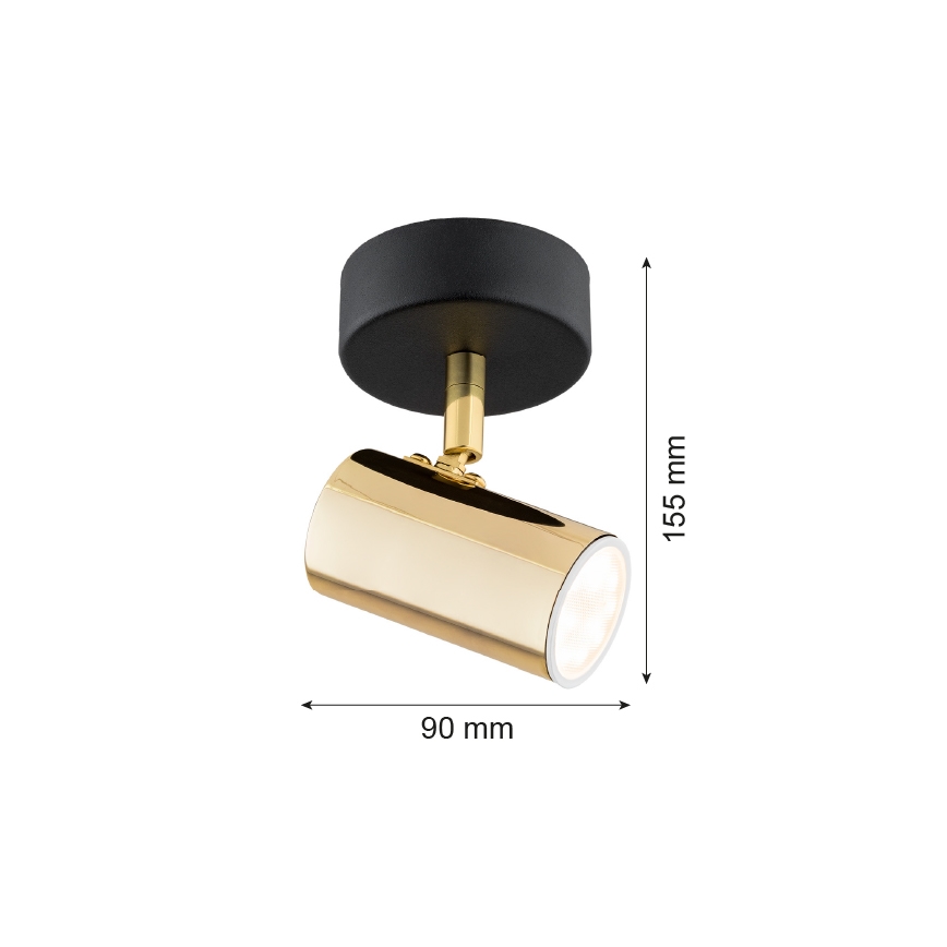 Argon 4208 - Faretto da soffitto LAGOS 1xGU10/5W/230V ottone/nero