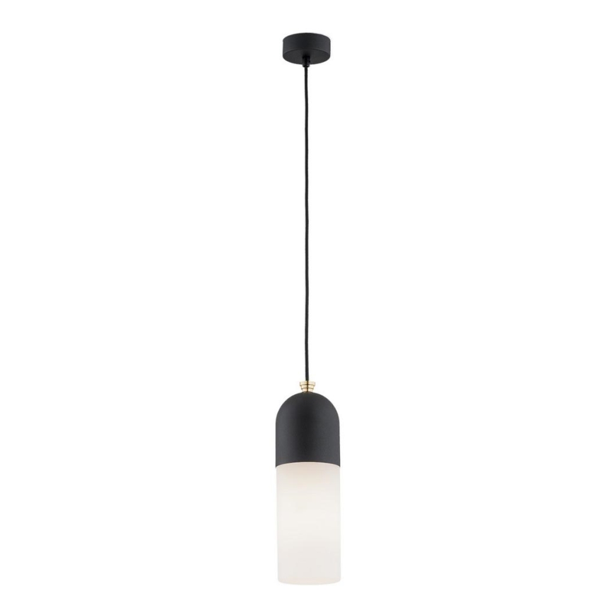 Argon 4213 - Lampadario su corda BURGOS 1xE27/15W/230V nero
