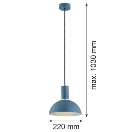 Argon 4221 - Hängeleuchte SINES 1xE27/15W/230V Durchschn. 28 cm blau