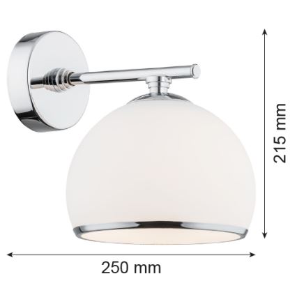Argon 4254 - Wandleuchte MARBELLA 1xE27/15W/230V glänzendes Chrom