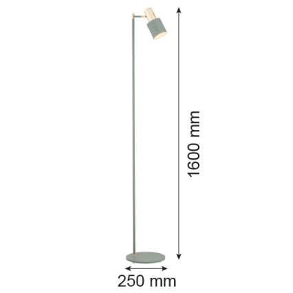 Argon 4271 - Lampada da terra DORIA 1xE27/15W/230V verde/ottone