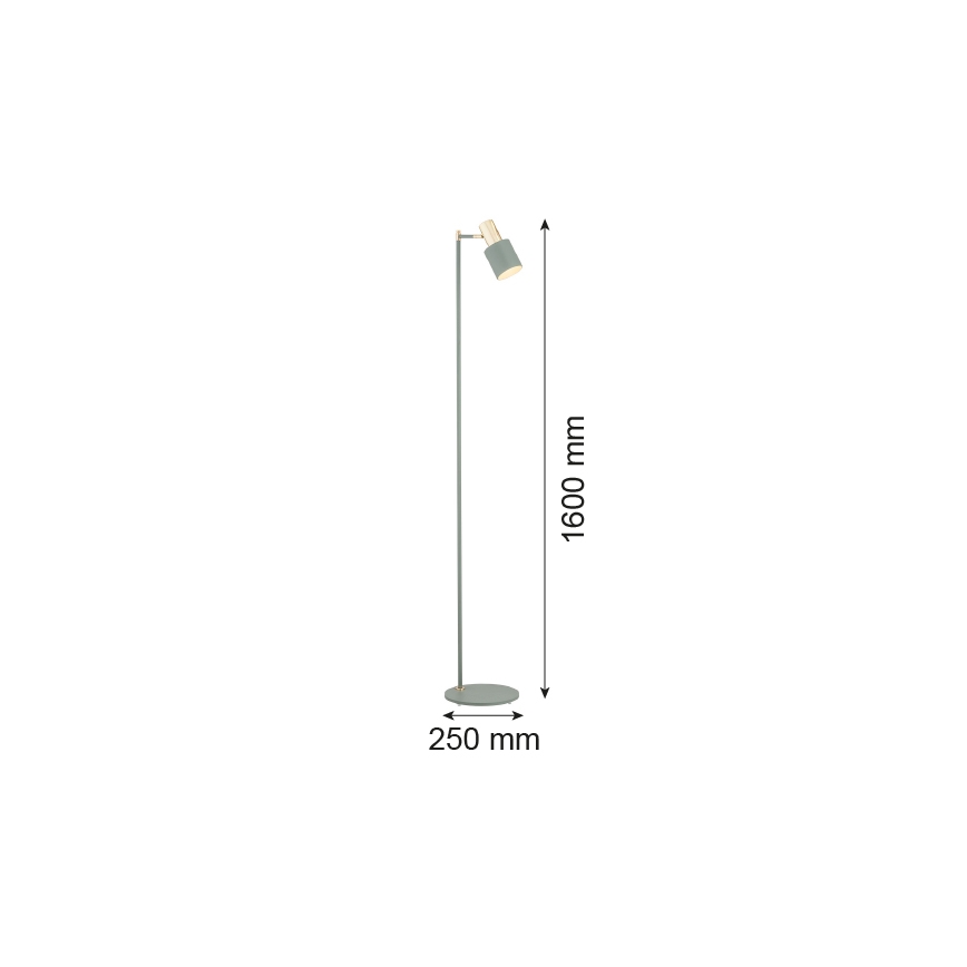 Argon 4271 - Lampada da terra DORIA 1xE27/15W/230V verde/ottone