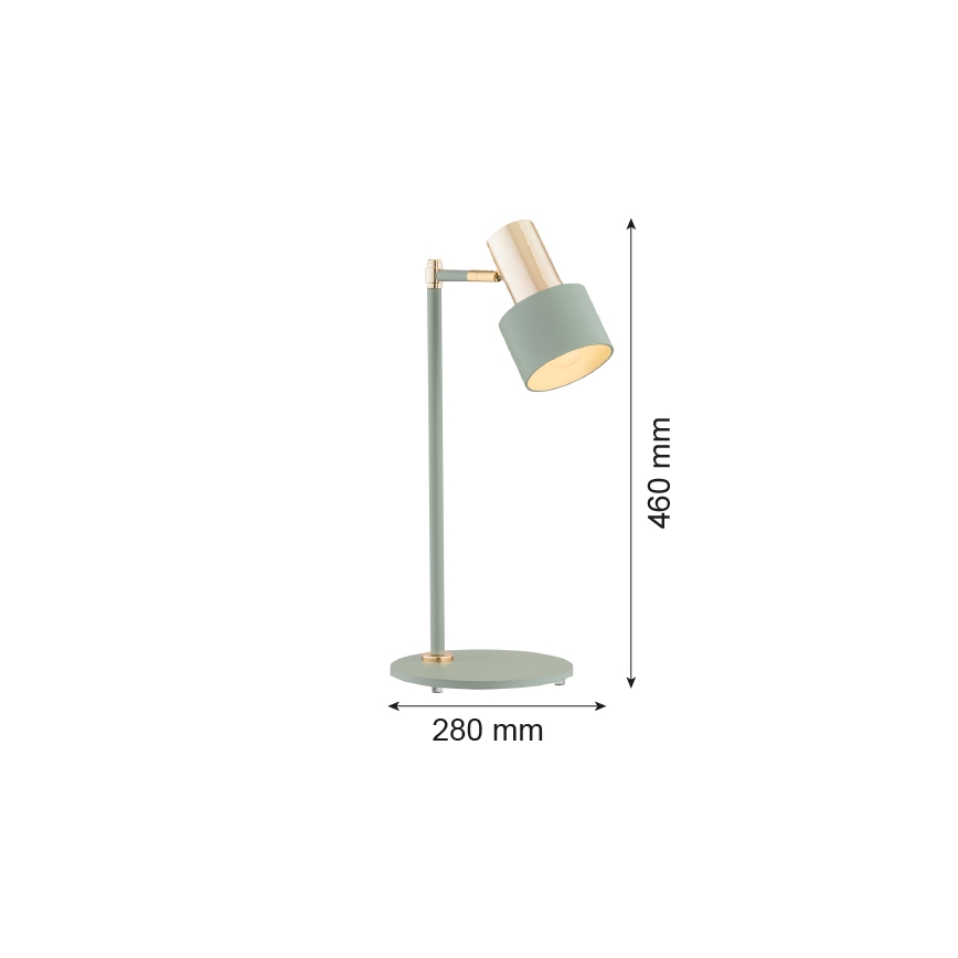 Argon 4276 - Lampe de table DORIA 1xE27/15W/230V vert/laiton