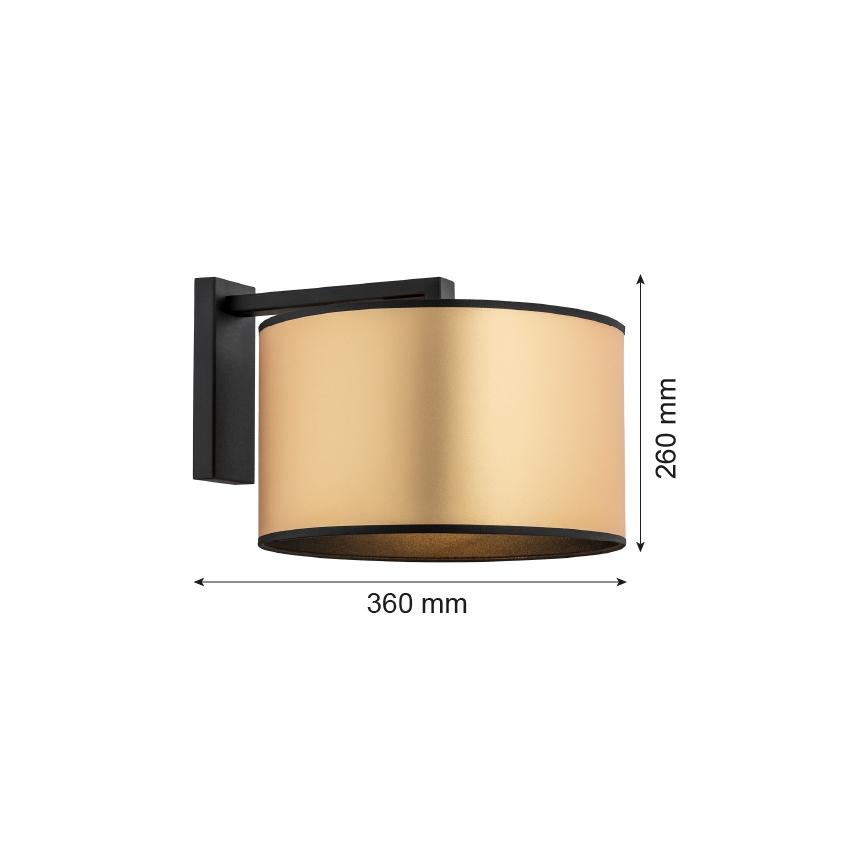 Argon 4295 - Applique KARIN 1xE27/15W/230V ottone/nero