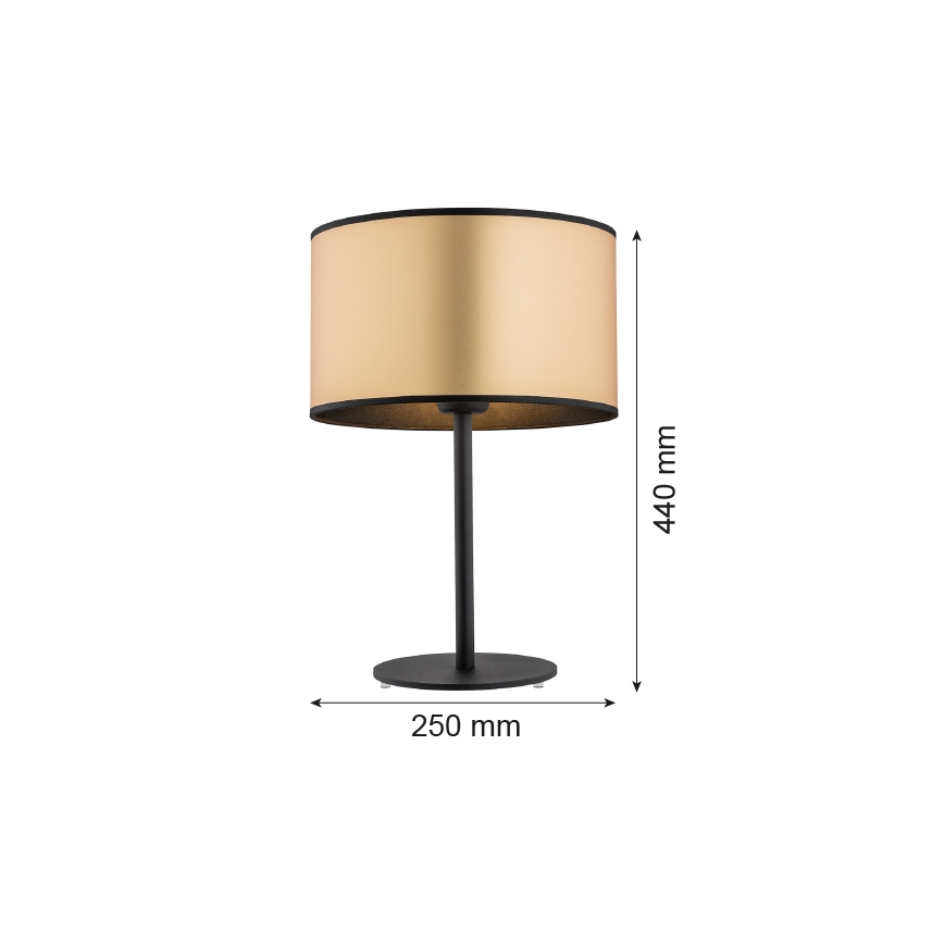Argon 4297 - Lampe de table KARIN 1xE27/15W/230V laiton/noir