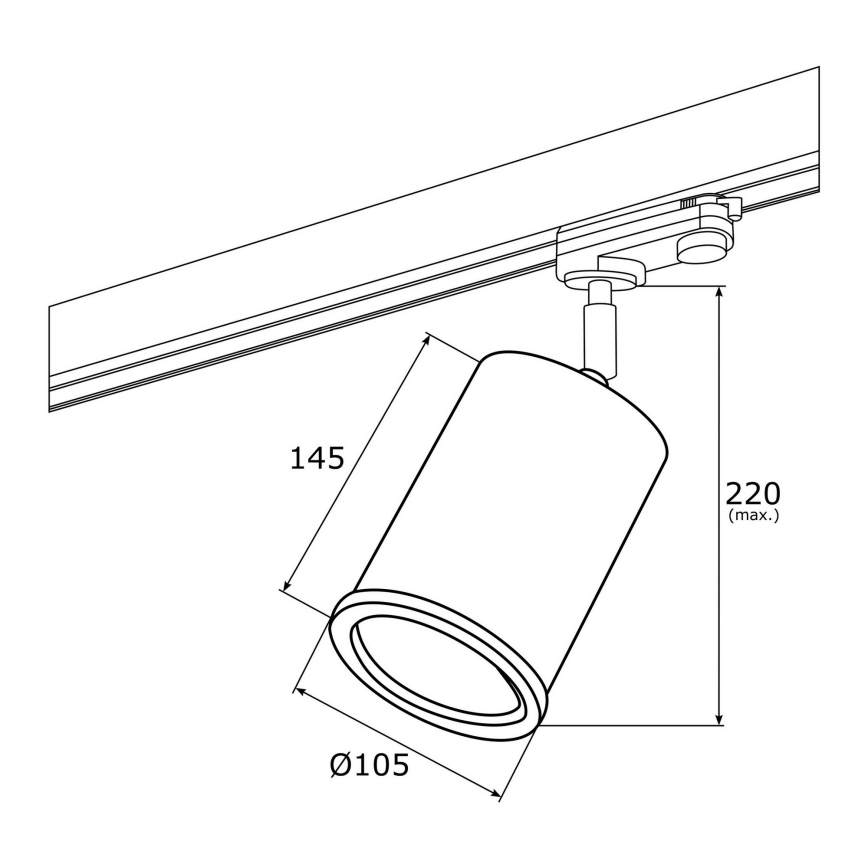 Argon 4303 - Faretto per sistema a binario DELF 1xE27/15W/230V oro