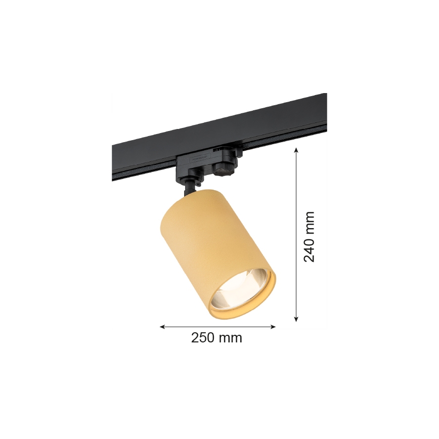 Argon 4304 - Faretto per sistema a binario BERGEN 1xE27/15W/230V dorato