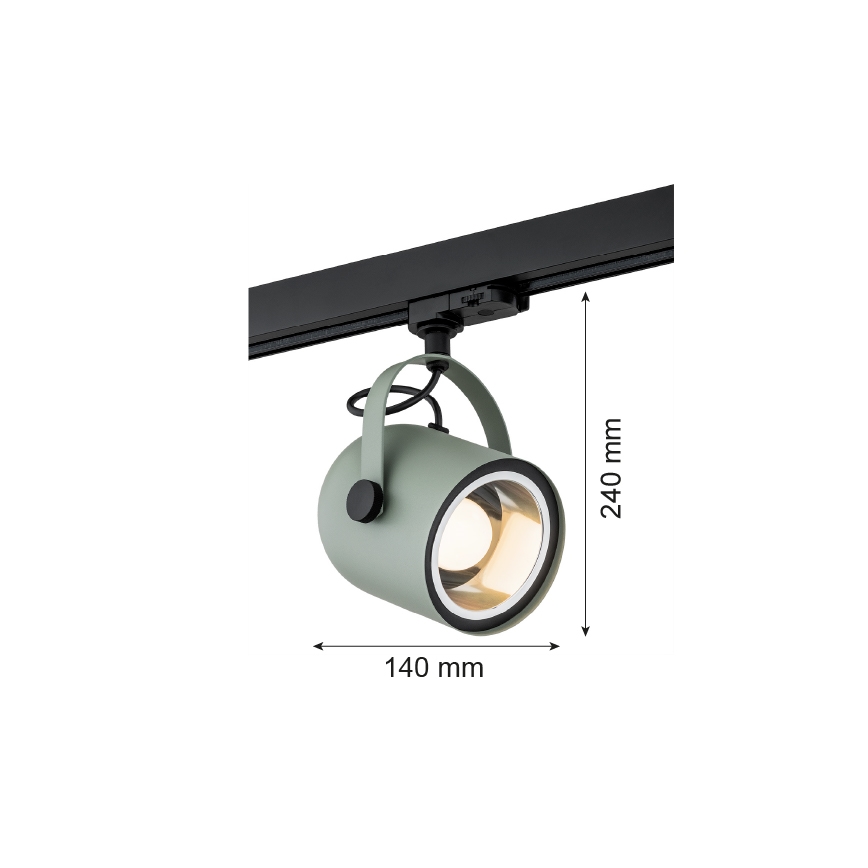 Argon 4310 - Faretto per sistema a binario NET 1xE27/15W/230V verde