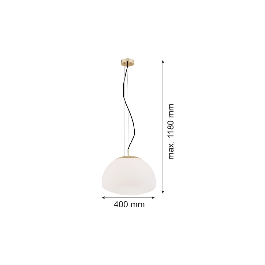 Argon 4317 - Lampadario a sospensione con filo TRINI 1xE27/15W/230V oro