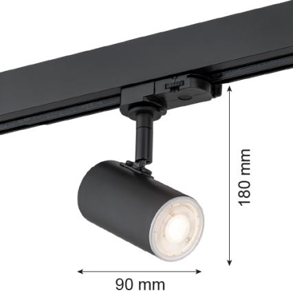 Argon 4329 - Faretto per sistema a binario HORTA 1xGU10/5W/230V nero