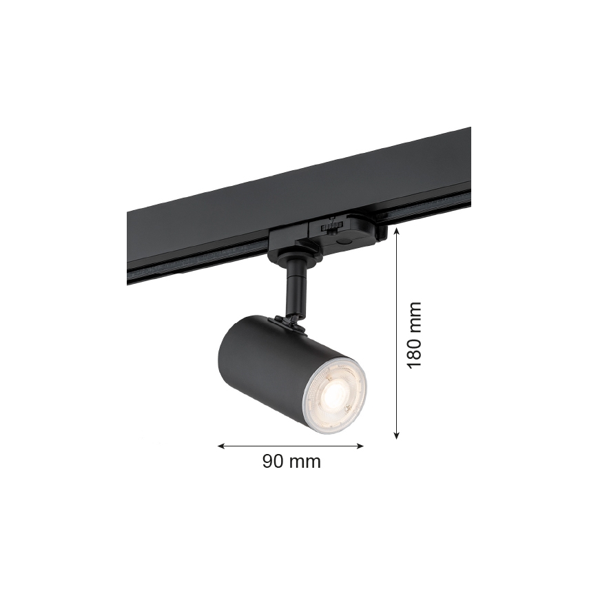 Argon 4329 - Faretto per sistema a binario HORTA 1xGU10/5W/230V nero