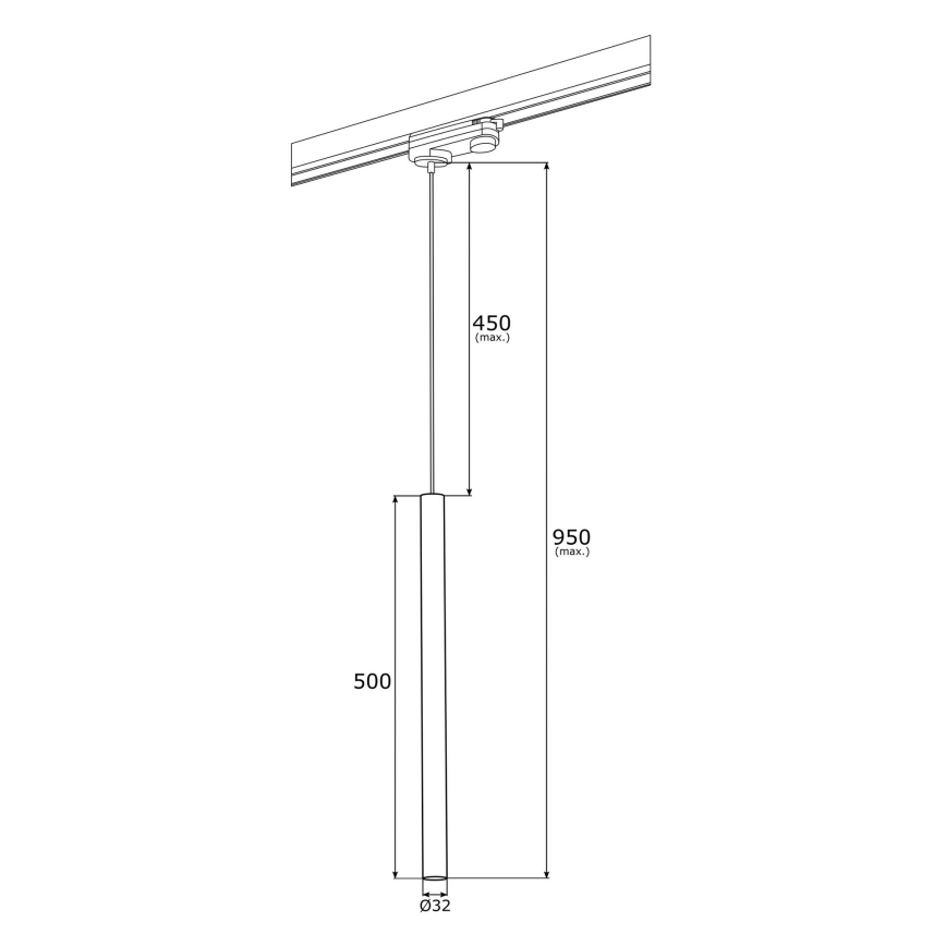 Argon 4330 - Lampadario LED su filo per sistema a binario ELBRUS LED/4,5W/230V bianco
