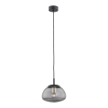 Argon 4333 - Hängeleuchte an Seil TRINI 1xE27/15W/230V Ø 20 cm schwarz