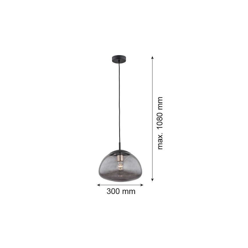 Argon 4334 - Hängeleuchte TRINI 1xE27/15W/230V schwarz