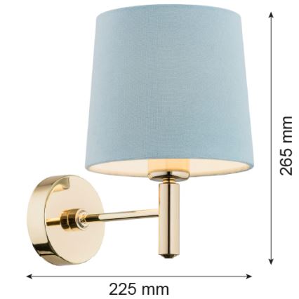 Argon 4347 - Applique PONTE 1xE27/15W/230V grigio/ottone