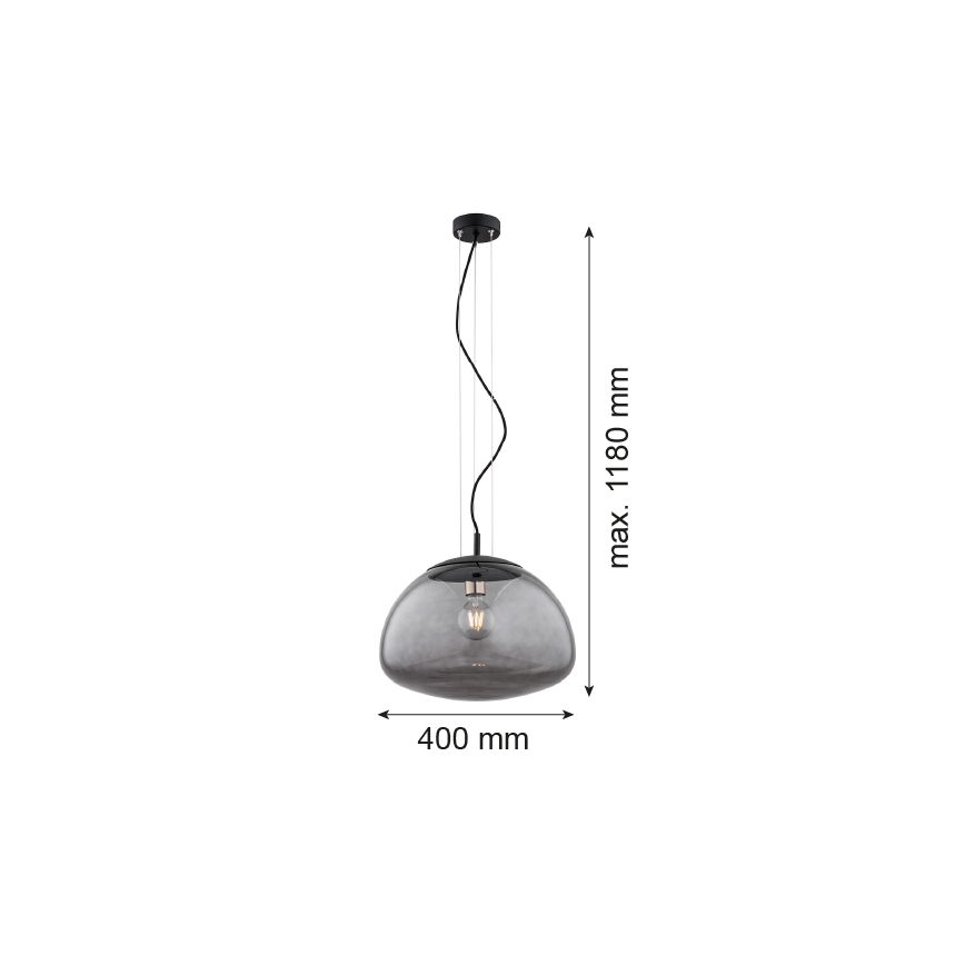 Argon 4350 - Lampadario a sospensione con filo TRINI 1xE27/15W/230V nero