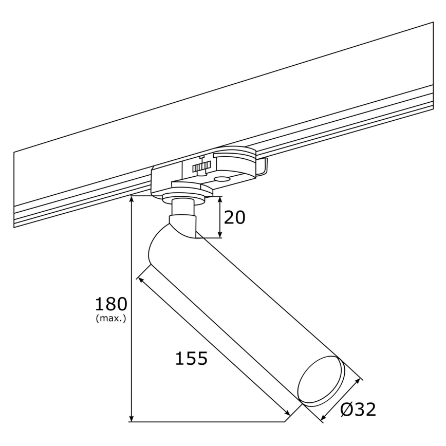 Argon 4353 - Faretto per sistema a binario LED ELBRUS LED/4,5W/230V bianco
