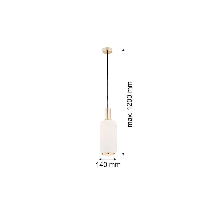 Argon 4356 - Suspension filaire SAGUNTO 1xE27/15W/230V d. 14 cm laiton
