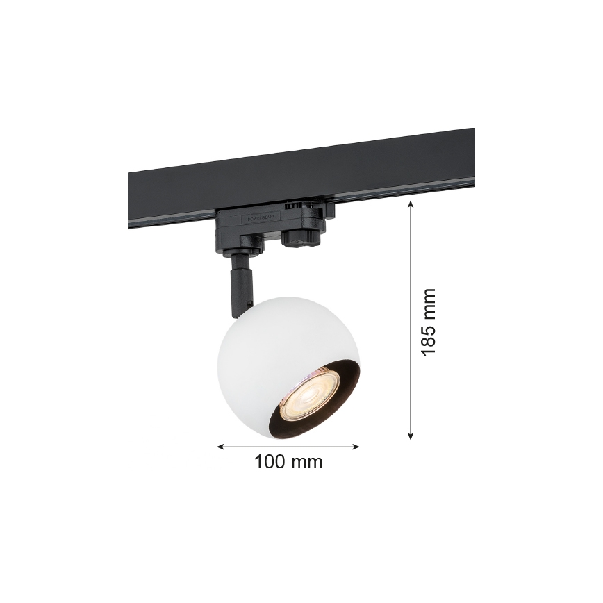 Argon 4377 - Faretto per sistema a binario MURI 1xGU10/5W/230V bianco