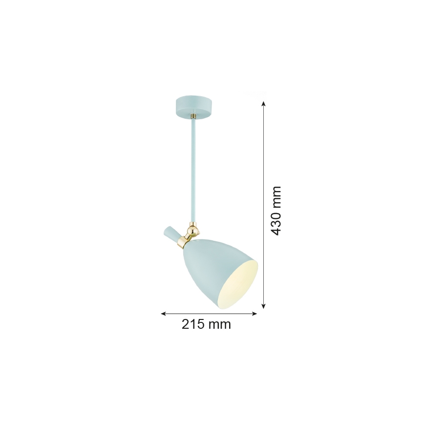 Argon 4685 -  Lampadario su palo CHARLOTTE 1xE27/15W/230V blu/oro