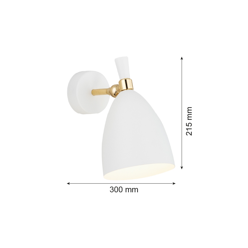 Argon 4699 - Applique  CHARLOTTE 1xE27/15W/230V bianco/oro