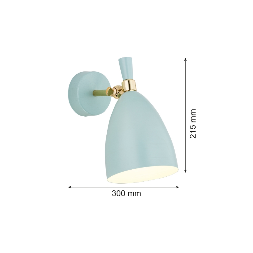 Argon 4700 - Applique CHARLOTTE 1xE27/15W/230V blu/oro
