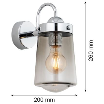 Argon 4718 - Applique da bagno PASADENA 1xE27/15W/230V IP44