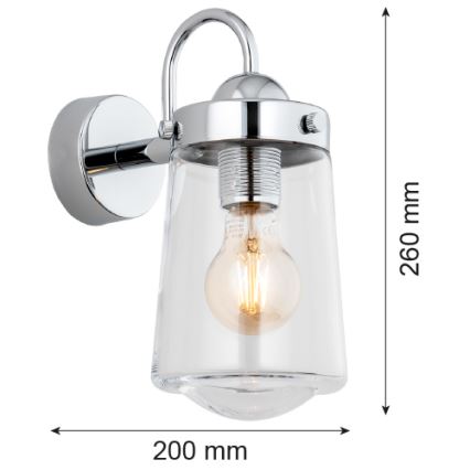 Argon 4719 - Applique da bagno PASADENA 1xE27/15W/230V IP44