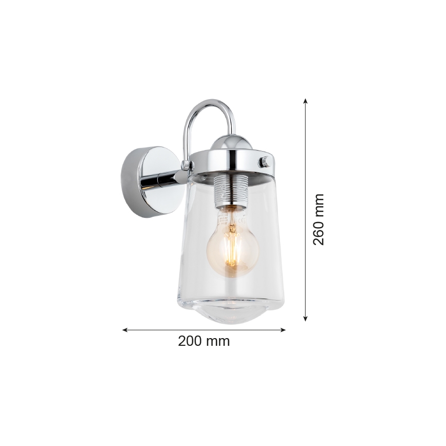 Argon 4719 - Applique da bagno PASADENA 1xE27/15W/230V IP44