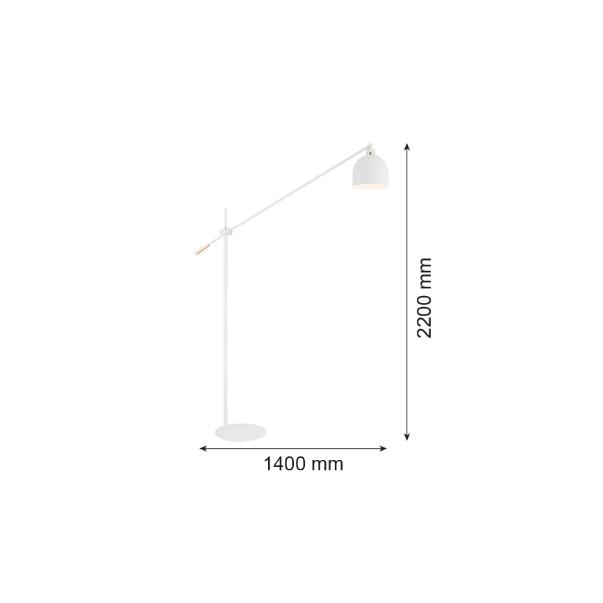 Argon 4734 - Stehlampe DETROIT 1xE27/15W/230V weiß