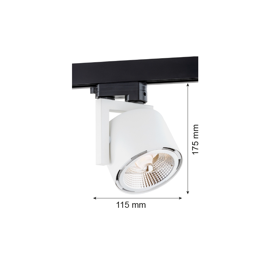 Argon 4750 - Strahler für Schienensystem ALTO 1xGU10-AR111/12W/230V weiß