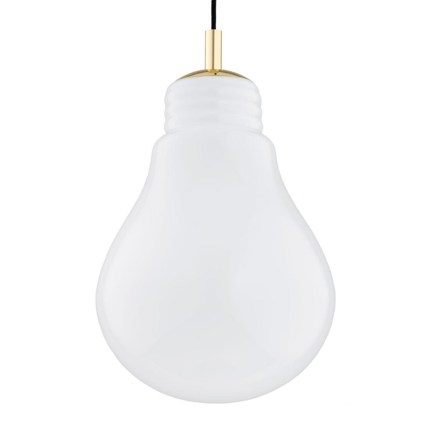 Argon 4879 - Lampadario a sospensione con filo JESSE 1xE27/15W/230V oro/bianco