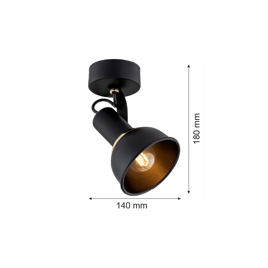 Argon 4900 - Spot TWIST 1xE14/7W/230V noir/doré