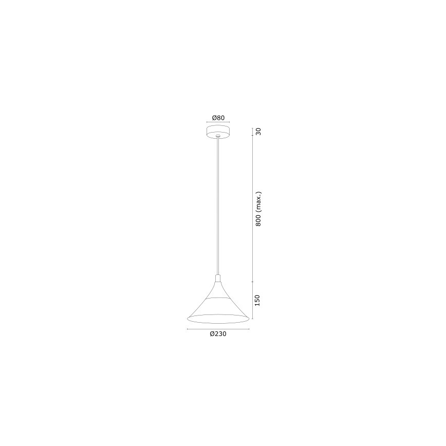 Argon 4903 - Lampadario a sospensione con filo MASSETO 1xE27/15W/230V nero/oro