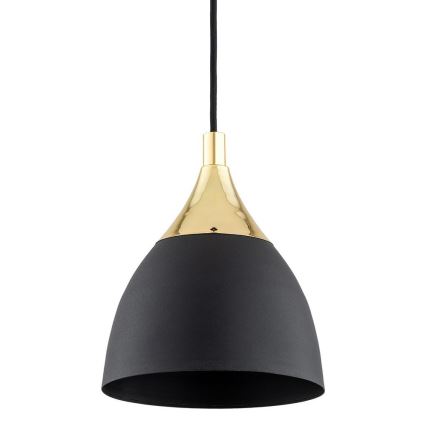 Argon 4905 - Lampadario a sospensione con filo MURANO 1xE27/15W/230V nero/oro