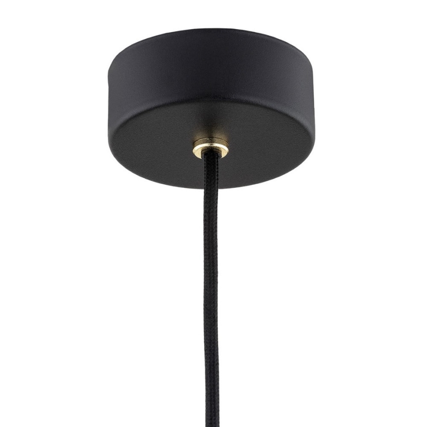 Argon 4905 - Lampadario a sospensione con filo MURANO 1xE27/15W/230V nero/oro