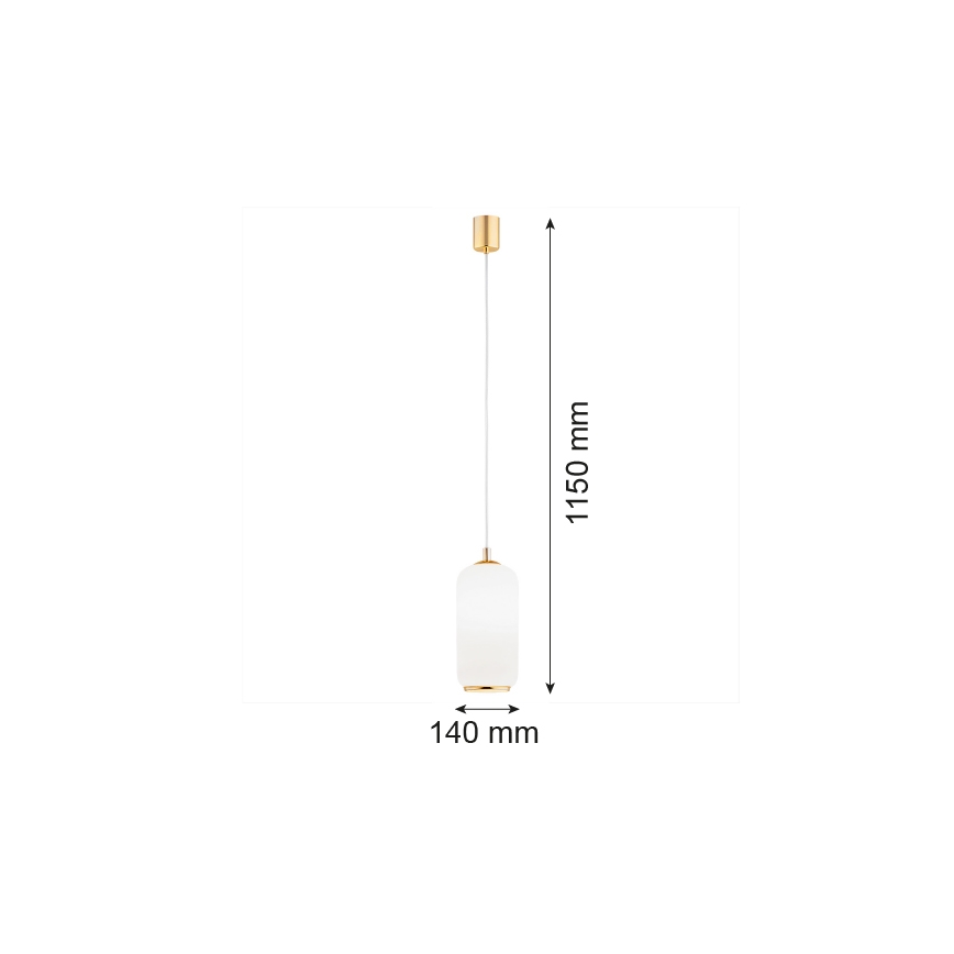 Argon 4993 - Hängeleuchte PALLADO 1xE27/15W/230V gold/weiß