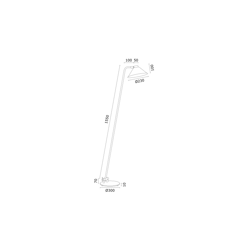 Argon 4999 - Lampadaire GABIAN 1xE27/15W/230V noir