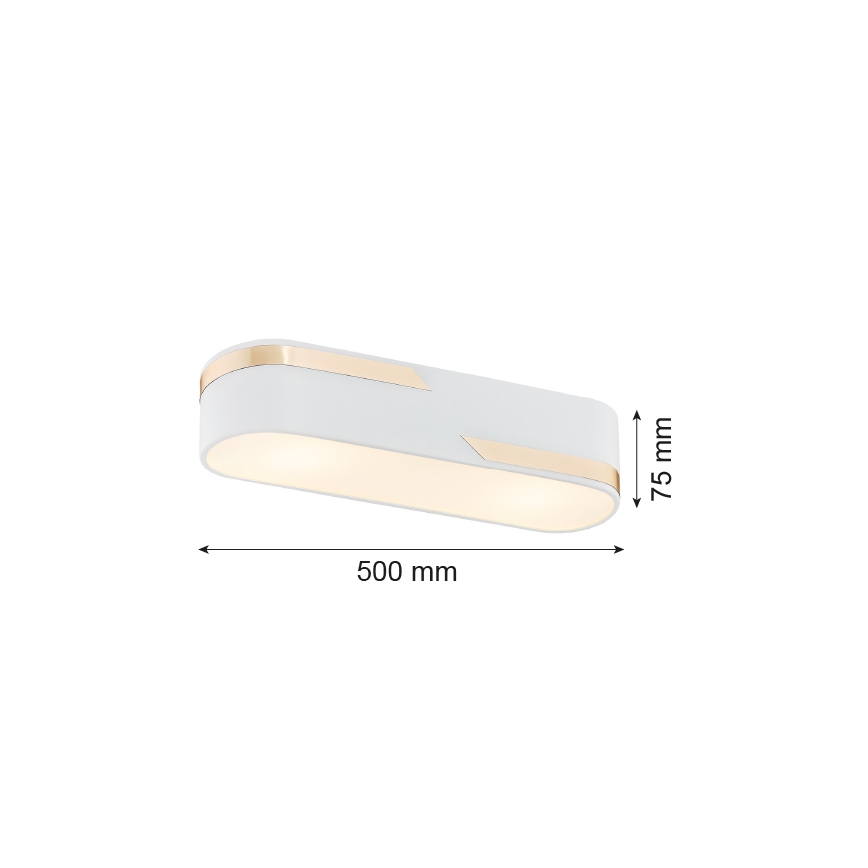 Argon 6003 - Plafonnier TONI 3xE27/15W/230V blanc/doré