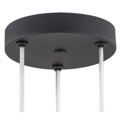 Argon 6103 - Lampadario su filo  HOLLYWOOD 3xE14/7W/230V nero