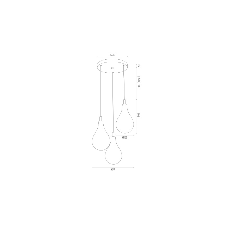 Argon 6105 - Lampadario su filo OAKLAND 3xG9/6W/230V nero